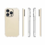 iPhone 15 Pro Hoesje, MobyDefend Transparante Shockproof TPU Gelcase, Verstevigde Hoeken, Volledig Doorzichtig