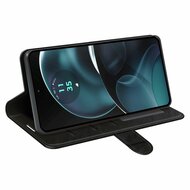 Motorola Moto G14 Hoesje - MobyDefend Wallet Book Case (Sluiting Achterkant) - Zwart