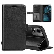 Motorola Moto G14 Hoesje - MobyDefend Wallet Book Case (Sluiting Achterkant) - Zwart