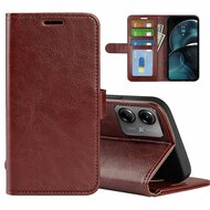 Motorola Moto G14 Hoesje, MobyDefend Wallet Book Case (Sluiting Achterkant), Bruin