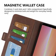 Sony Xperia 5 V Hoesje, MobyDefend Luxe Wallet Book Case (Sluiting Zijkant), Bruin