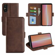 Sony Xperia 5 V Hoesje - MobyDefend Luxe Wallet Book Case (Sluiting Zijkant) - Bruin