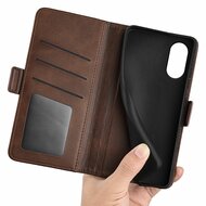 Sony Xperia 5 V Hoesje - MobyDefend Luxe Wallet Book Case (Sluiting Zijkant) - Bruin
