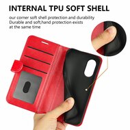 Sony Xperia 5 V Hoesje - MobyDefend Wallet Book Case (Sluiting Achterkant) - Zwart