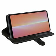 Sony Xperia 5 V Hoesje - MobyDefend Wallet Book Case (Sluiting Achterkant) - Zwart