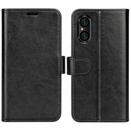 Sony Xperia 5 V Hoesje - MobyDefend Wallet Book Case (Sluiting Achterkant) - Zwart