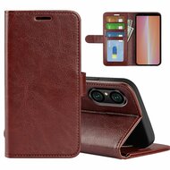 Sony Xperia 5 V Hoesje, MobyDefend Wallet Book Case (Sluiting Achterkant), Bruin