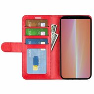 Sony Xperia 5 V Hoesje - MobyDefend Wallet Book Case (Sluiting Achterkant) - Rood