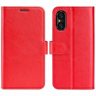 Sony Xperia 5 V Hoesje, MobyDefend Wallet Book Case (Sluiting Achterkant), Rood