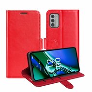 Nokia G42 Hoesje, MobyDefend Wallet Book Case (Sluiting Achterkant), Rood