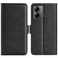 Motorola Moto G14 Hoesje, MobyDefend Luxe Wallet Book Case (Sluiting Zijkant), Zwart