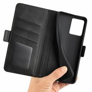 Motorola Moto G14 Hoesje, MobyDefend Luxe Wallet Book Case (Sluiting Zijkant), Zwart