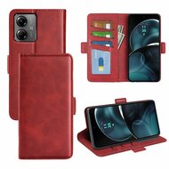 Motorola Moto G14 Hoesje - MobyDefend Luxe Wallet Book Case (Sluiting Zijkant) - Rood