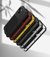 iPhone 15 Hoes - Love Mei Metalen Case - Extreme Protection - Groen