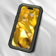 iPhone 15 Hoes - Love Mei Metalen Case - Extreme Protection - Groen