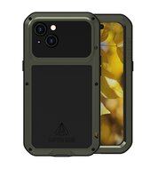 iPhone 15 Hoes - Love Mei Metalen Case - Extreme Protection - Groen