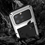 iPhone 15 Pro Hoes - Love Mei Metalen Case - Extreme Protection - Zwart