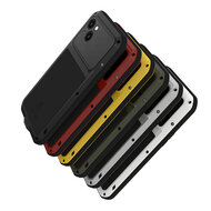 iPhone 15 Plus Hoes, Love Mei, Metalen Extreme Protection Case, Zilvergrijs