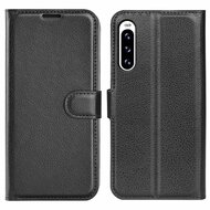 Sony Xperia 5 V Hoesje - MobyDefend Kunstleren Wallet Book Case (Sluiting Voorkant) - Zwart