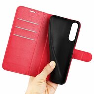 Sony Xperia 5 V Hoesje - MobyDefend Kunstleren Wallet Book Case (Sluiting Voorkant) - Rood