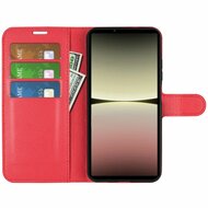 Sony Xperia 5 V Hoesje - MobyDefend Kunstleren Wallet Book Case (Sluiting Voorkant) - Rood