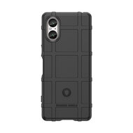 Sony Xperia 5 V Hoesje, Rugged Shield TPU Gelcase, Zwart