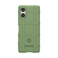 Sony Xperia 5 V Hoesje - Mobydefend Rugged Shield TPU Backcover - Groen