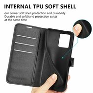 Motorola Moto G14 Hoesje - MobyDefend Kunstleren Wallet Book Case (Sluiting Voorkant) - Zwart