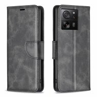 Xiaomi 13T / 13T Pro Hoesje, MobyDefend Wallet Book Case Met Koord, Zwart