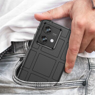 Motorola Edge 40 Neo Hoesje - Mobydefend Rugged Shield TPU Backcover - Blauw
