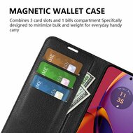 Motorola Moto G84 Hoesje, MobyDefend Kunstleren Wallet Book Case (Sluiting Voorkant), Zwart