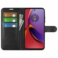 Motorola Moto G84 Hoesje, MobyDefend Kunstleren Wallet Book Case (Sluiting Voorkant), Zwart