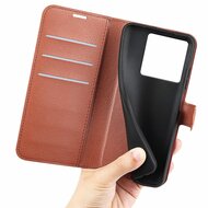 Xiaomi 13T / 13T Pro Hoesje, MobyDefend Kunstleren Wallet Book Case (Sluiting Voorkant), Bruin