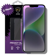 2-Pack MobyDefend iPhone 14 Screenprotectors - HD Privacy Glass Screensavers