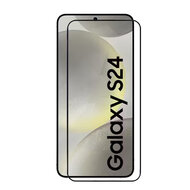 3-Pack Samsung Galaxy S24 Screenprotectors - MobyDefend Screensavers Met Zwarte Randen - Gehard Glas 