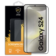 Samsung Galaxy S24 Screenprotector - MobyDefend Screensaver Met Zwarte Randen - Gehard Glas
