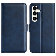 Samsung Galaxy S24 Plus (S24+) Hoesje, MobyDefend Luxe Wallet Book Case (Sluiting Zijkant), Blauw