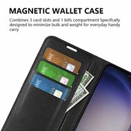 Samsung Galaxy S24 Hoesje, MobyDefend Kunstleren Wallet Book Case (Sluiting Voorkant), Rood