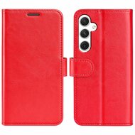 Samsung Galaxy S24 Hoesje, MobyDefend Wallet Book Case (Sluiting Achterkant), Rood