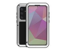 Samsung Galaxy S24 Plus (S24+) Hoes - Love Mei Metalen Case - Extreme Protection - Zilvergrijs