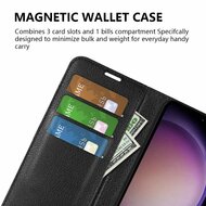 Samsung Galaxy S23 FE Hoesje, MobyDefend Kunstleren Wallet Book Case (Sluiting Voorkant), Rood