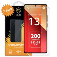 2-Pack Xiaomi Redmi Note 13 Pro 4G Screenprotectors - MobyDefend Case-Friendly Screensavers - Gehard Glas
