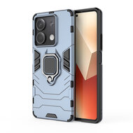 Xiaomi Redmi Note 13 5G Hoesje, MobyDefend Dubbelgelaagde Pantsercase Met Standaard, Blauw