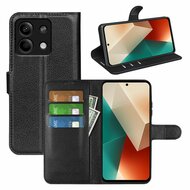 Xiaomi Redmi Note 13 5G Hoesje, MobyDefend Kunstleren Wallet Book Case (Sluiting Voorkant), Zwart