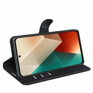 Xiaomi Redmi Note 13 5G Hoesje - MobyDefend Kunstleren Wallet Book Case (Sluiting Voorkant) - Zwart