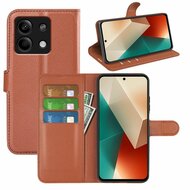 Xiaomi Redmi Note 13 5G Hoesje, MobyDefend Kunstleren Wallet Book Case (Sluiting Voorkant), Bruin