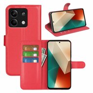 Xiaomi Redmi Note 13 5G Hoesje - MobyDefend Kunstleren Wallet Book Case (Sluiting Voorkant) - Rood