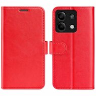 Xiaomi Redmi Note 13 5G Hoesje, MobyDefend Wallet Book Case (Sluiting Achterkant), Rood