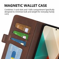 Xiaomi Redmi Note 13 5G Hoesje, MobyDefend Luxe Wallet Book Case (Sluiting Zijkant), Zwart