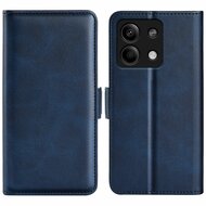 Xiaomi Redmi Note 13 5G Hoesje, MobyDefend Luxe Wallet Book Case (Sluiting Zijkant), Blauw